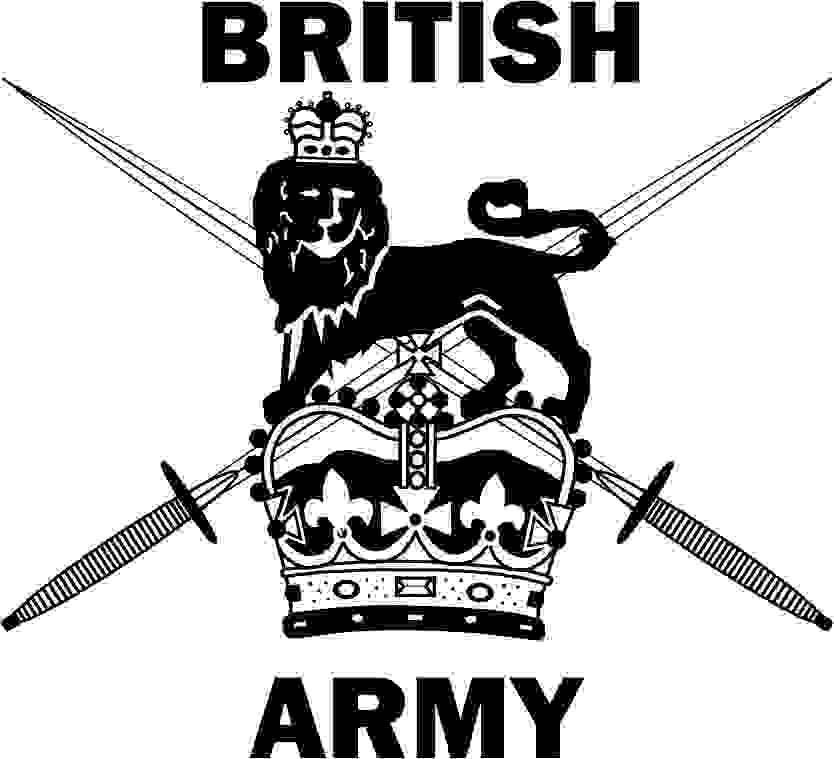 My impression of the badge of the British Army. This is a royal crown with a lion on top and crossed swords behind.