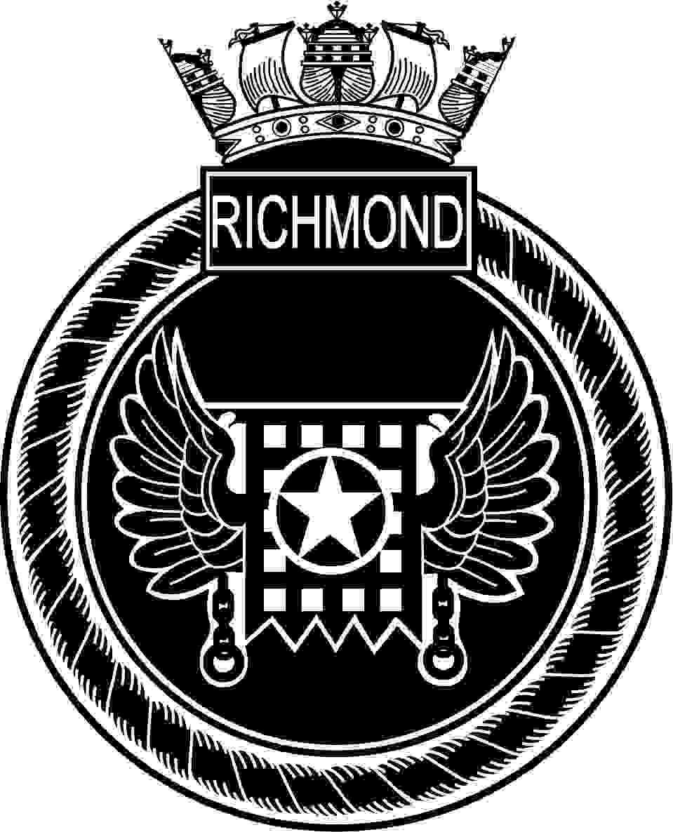 This is a ships crest for HMS Richmond