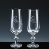 Crystal Gifts 6oz Champagne Flutes Mum Dad, Pair, Silver Boxed