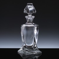 Modern Quadro Square 400ml Spirit Decanter, Single, Satin Boxed